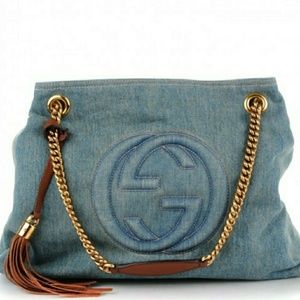 Gucci Soho Blue Denim Handbag